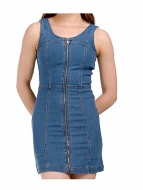 bebe Blue Denim Mini Dress